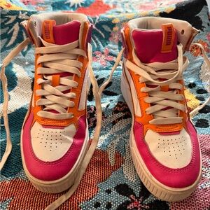 Puma Pink and Orange High-Tops